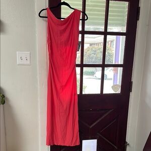 Elegant Hot Pink Sleeveless Dress